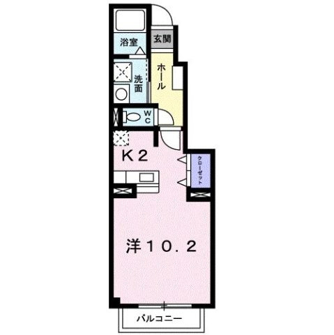シャン・ミリュー　ⅠＡの間取り
