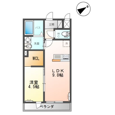 仮）土浦市荒川沖西新築アパートの間取り