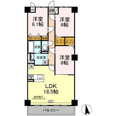 【間取り】 | グランヴェールにしすな