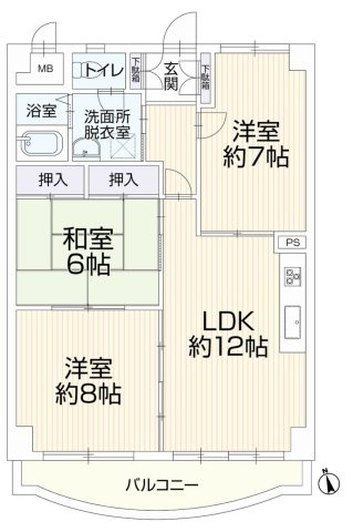 【間取り】 | クレール・ボア | 3LDKは、リビングダイニングキッチンと3つの居室がある間取り。ファミリー層に非常に人気の高い間取りで、広々としたリビングで家族団らんを楽しみ、個室でプライベートな時間も確保できるのが大きな魅力です。