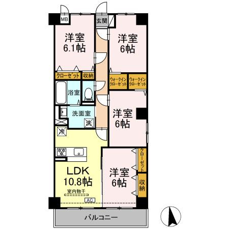 【間取り】 | グランヴェールにしすな