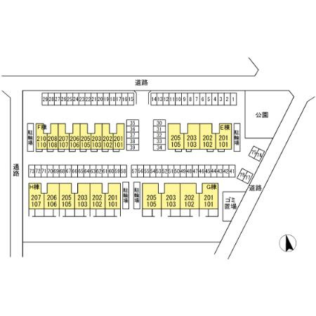 グレースタウン江南　Gの駐車場