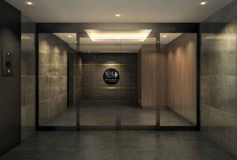 ソルテラスOASAKA千里丘駅前のエントランス|完全同一仕様