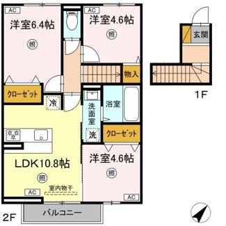 【間取り】 | フォレストウッドA