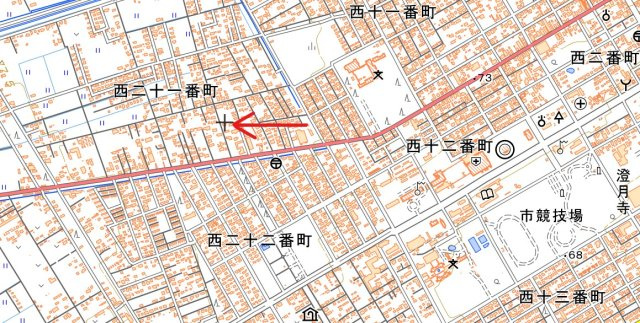 十和田市　一棟アパートの地図