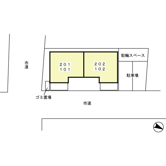 ローズコートＹＡＭＡＫＡの区画図