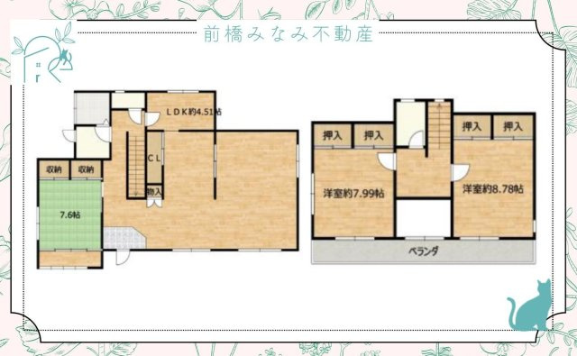 【中古戸建】前橋市西片貝町２丁目　４LDK