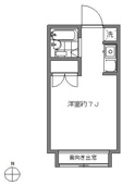 広々ワンルーム出窓付き