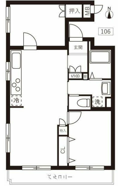 エマーレ国立の間取り|2階も同じ間取りになります。