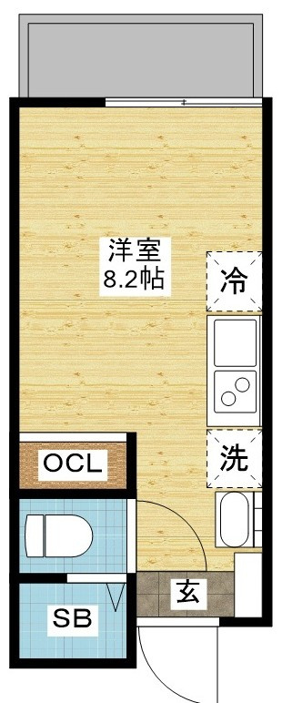 デ・クメール赤迫の間取り