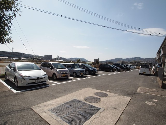 リバーパークスの駐車場