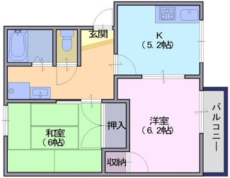 【間取り】 | 乙木ハイツD