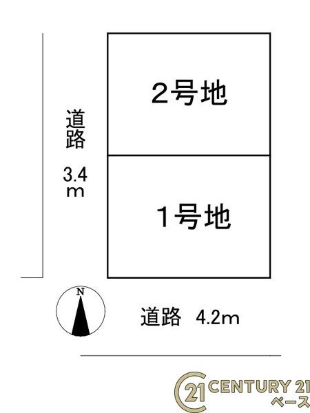 磯城郡田原本町藥王寺 ２号地 ／新築一戸建の区画図|■こちらの物件は２号地です！■