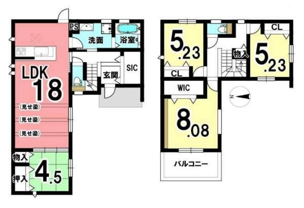 磯城郡田原本町藥王寺 ２号地 ／新築一戸建の間取り