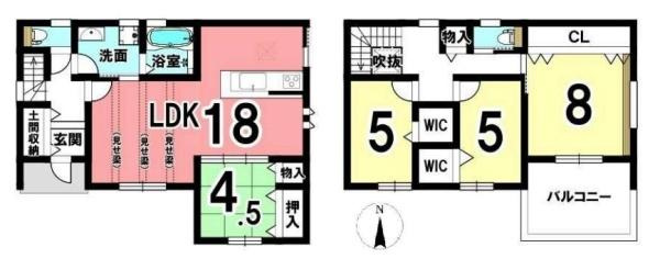 磯城郡田原本町藥王寺 １号地 ／新築一戸建の間取り