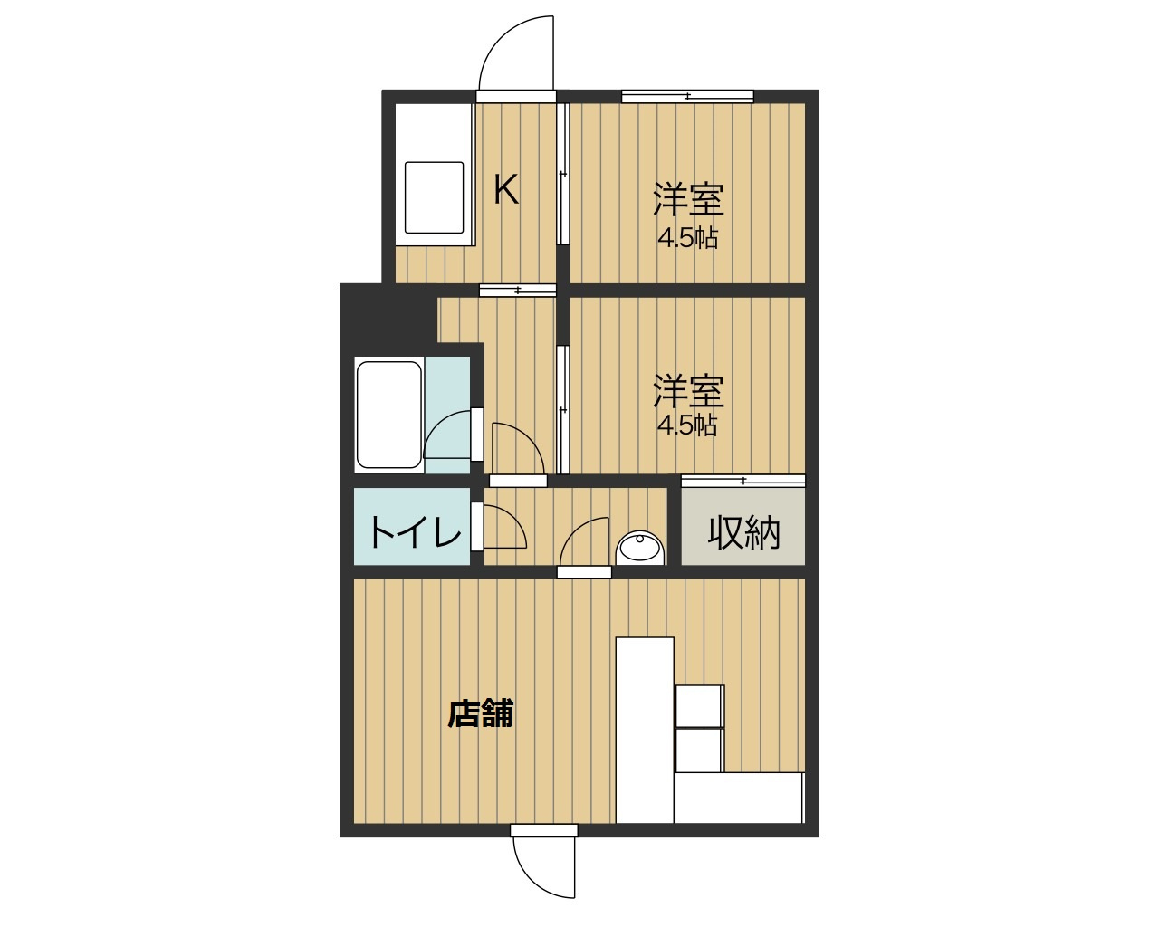 コーポ徳延の間取り