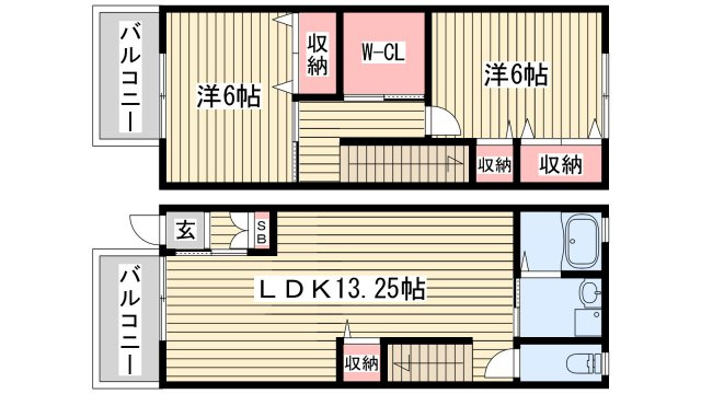 ドミール堂本の間取り