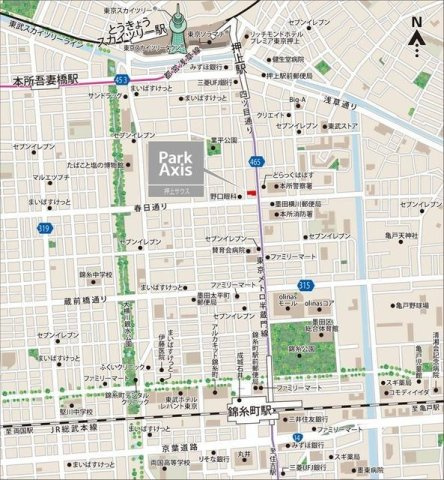 パークアクシス押上サウスの地図