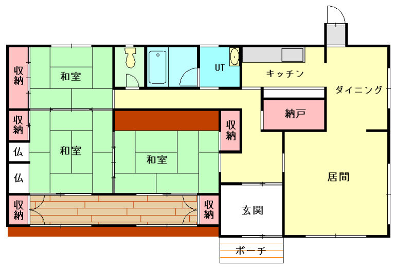 網走市字呼人378番25中古住宅の間取り