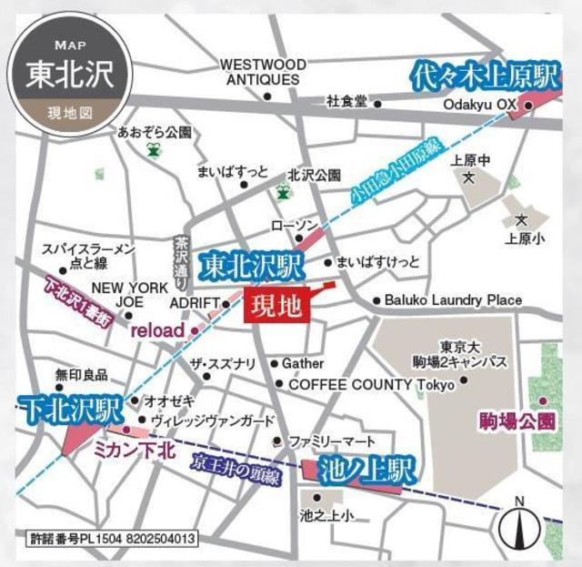 リビオメゾン東北沢の地図
