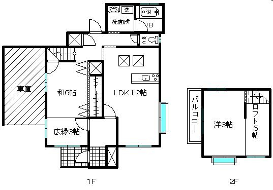 菱町2丁目戸建ての間取り