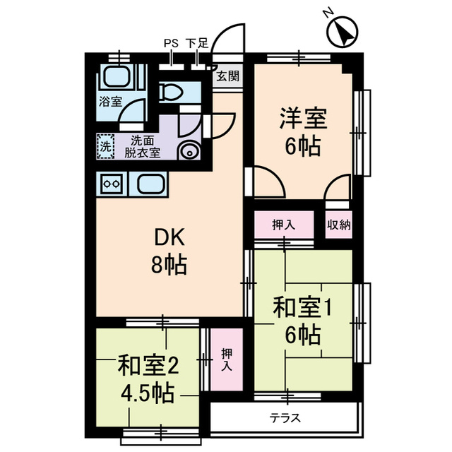 クローバーハイツの間取り
