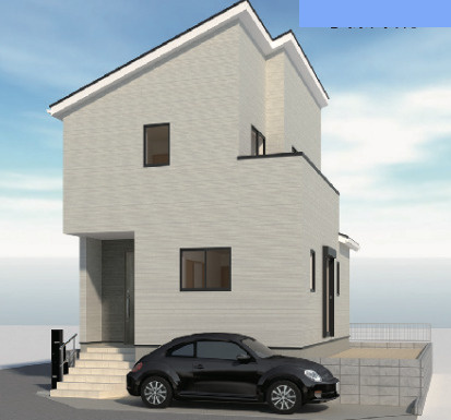 【仲介手数料無料】所沢市中新井第１期全２棟１号棟　所沢の新築なら西武ハウジングの外観パース