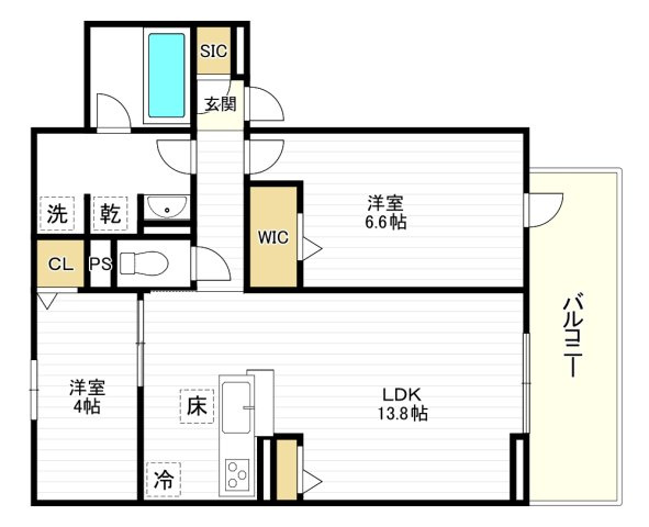 クラシスト苅田WESTの間取り