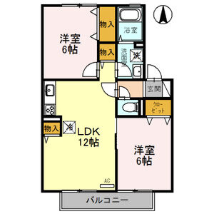 ハイカムール松井の間取り