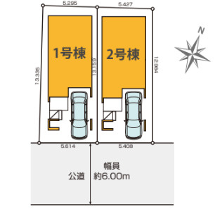 葛飾区東金町４丁目の新築戸建の区画図|～区画図～