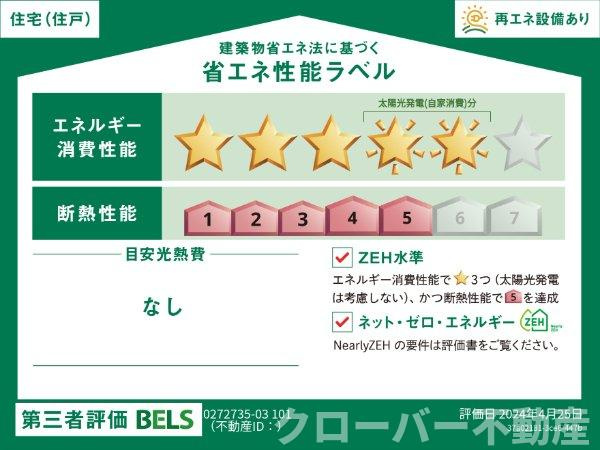 ジェンティーⅠＣの省エネ性能ラベル