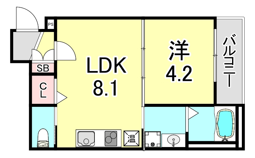 Y-City神戸鷹取の間取り