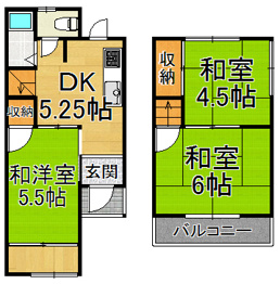 美園町貸家Bの間取り
