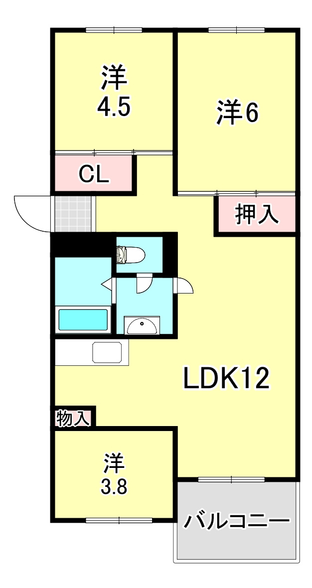 芦屋浜高層（若葉） 2号棟の間取り