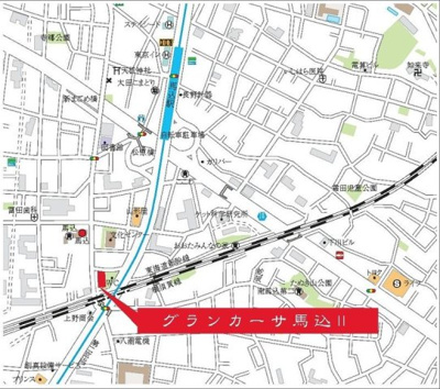 【地図】 | グランカーサ馬込Ⅱ