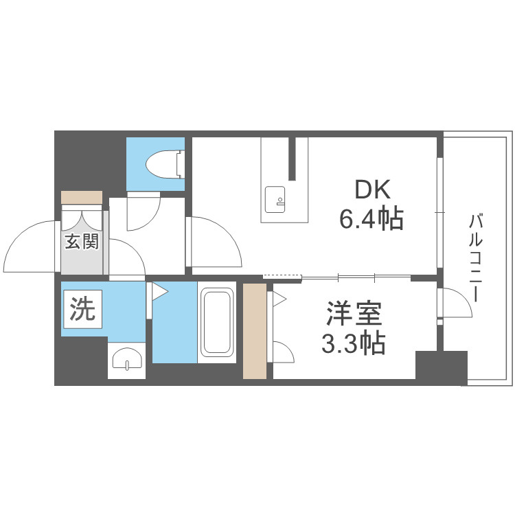 大阪市都島区都島本通４丁目の賃貸マンションの間取り