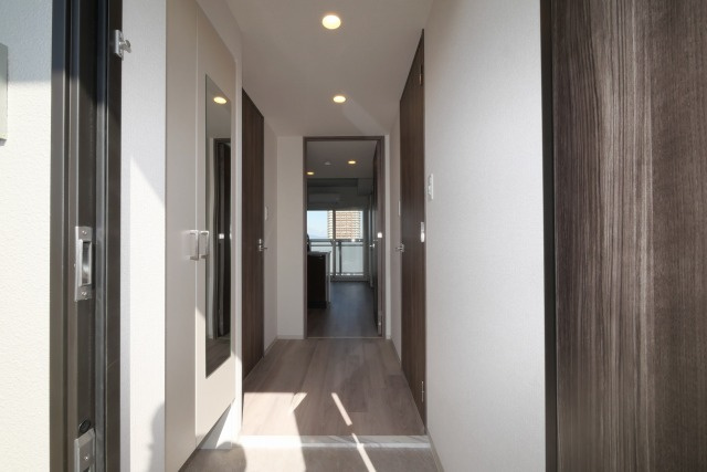 大阪市都島区都島本通４丁目の賃貸マンションの玄関