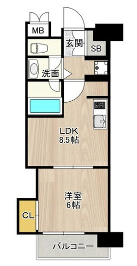 CITY SPIRE桜川Ⅱの間取り