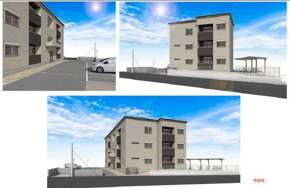 (仮称)尼崎市瓦宮2丁目新築の外観パース|こちら、外観パースです