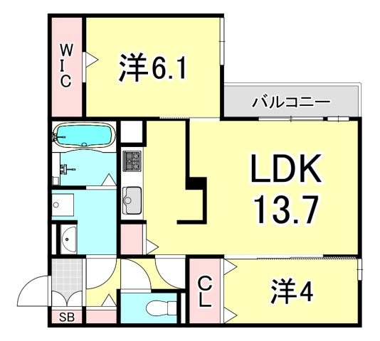 La maison青木町Ⅰの間取り