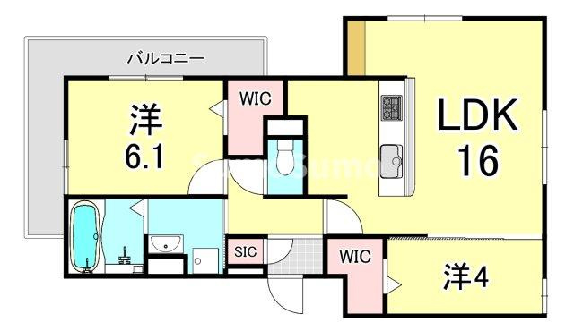 Ｄ－ｒｅｓｉｄｅｎｃｅ上甲子園の間取り