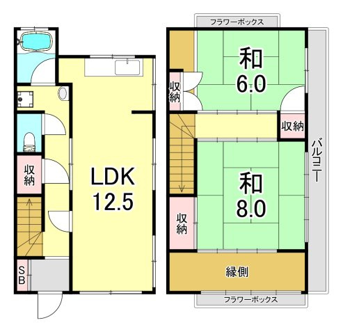 五位ノ池町4丁目貸家の間取り