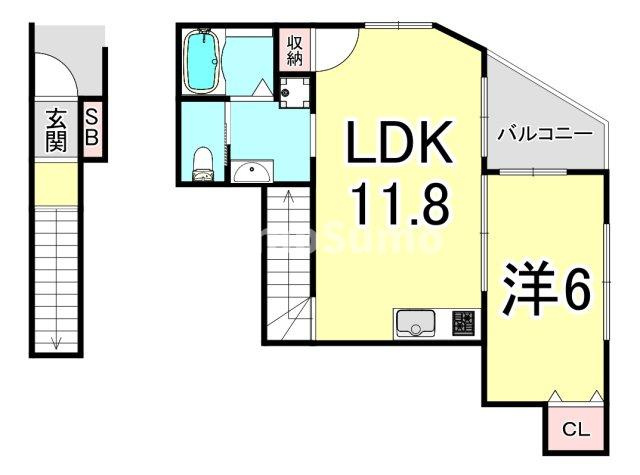 シェリル神戸岡本の間取り