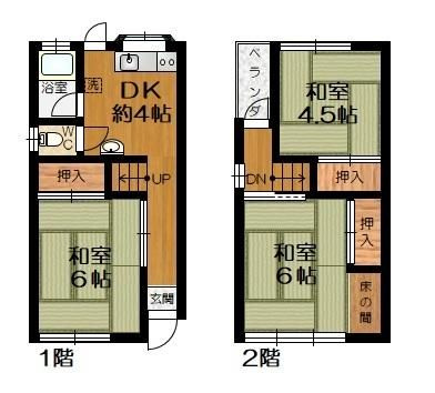 大谷町3丁目貸家の間取り