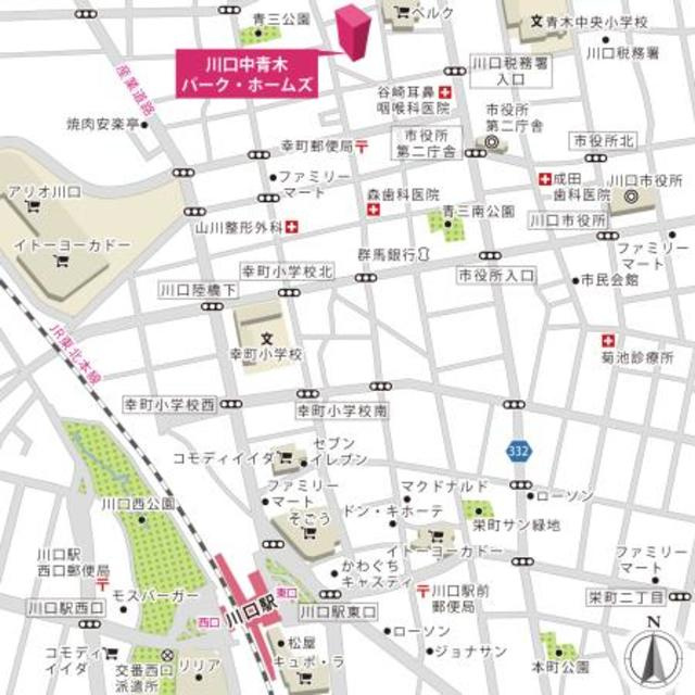 川口中青木パーク・ホームズの地図