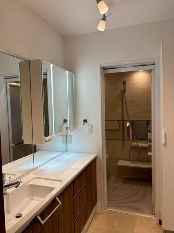 領家戸建の洗面所