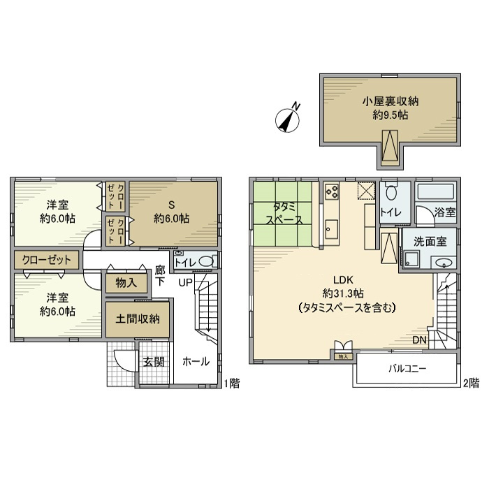 うれし野戸建の間取り