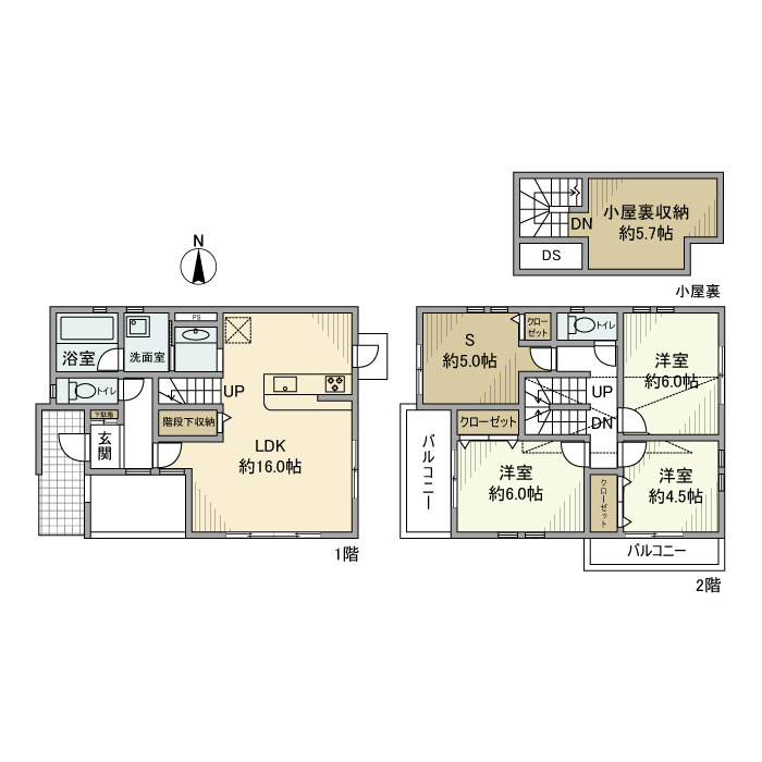 櫛引町戸建の間取り