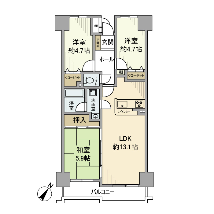 ダイアパレス・ビッグウィング深谷の間取り
