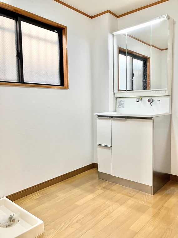 東本郷戸建の洗面所